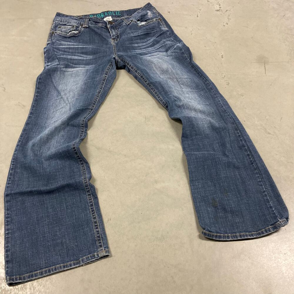 Y2K hydraulic low rise bootcut Jeans 36x32